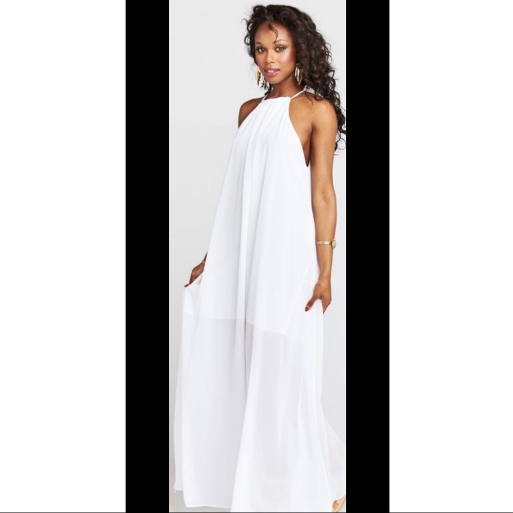 Show Me Your Mumu White Chiffon Rochester Maxi - L